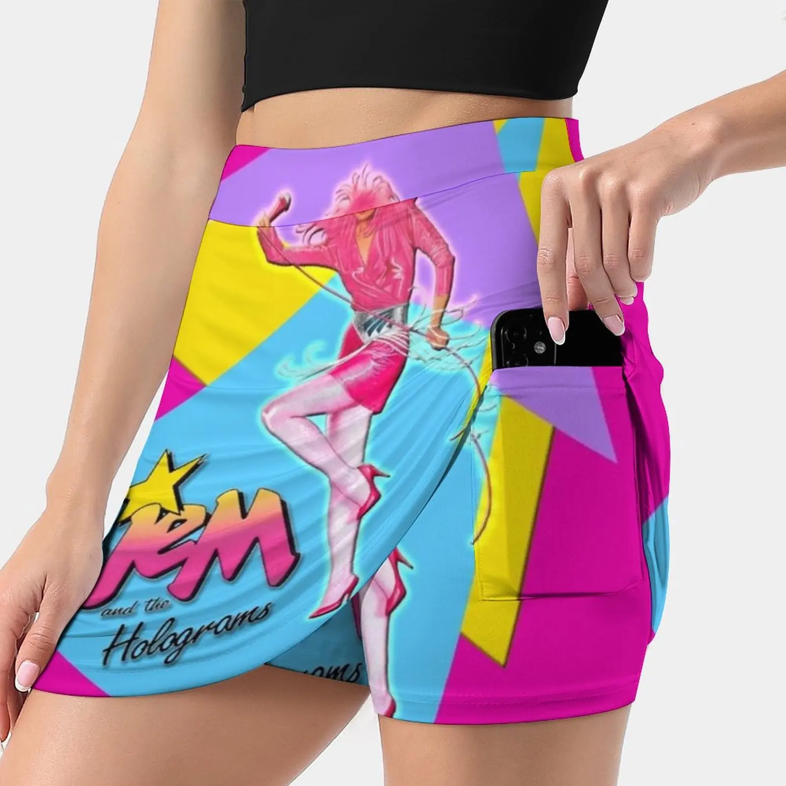 

Outrageous! Women's skirt Sport Skort Skirt With Pocket Fashion Korean Style Skirt 4Xl Skirts Pink Jem And The Holograms 80S