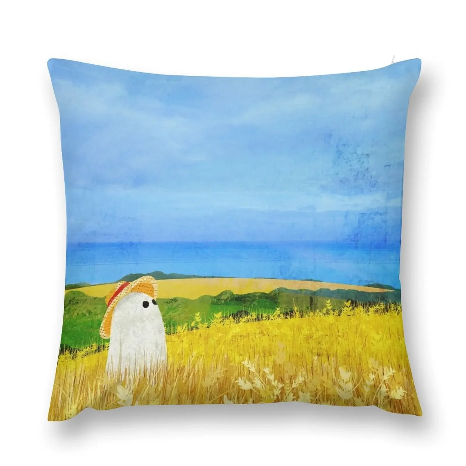 

There's a Ghost in the Wheat Field Throw Pillow autumn pillowcase Sofa Cover Christmas Pillow Cases pillow