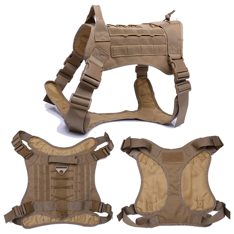 

Large Dog Collar Harness And Leash Set Pet Training Vest Adjustable Harness-AT30