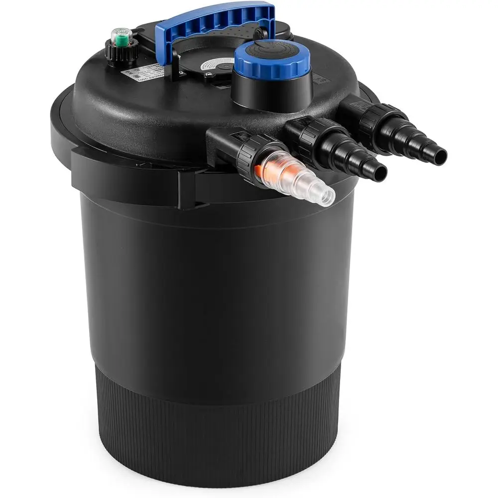 High-Flow 2642 GPH Pond Pump with UV-C Light, Bio Balls, and 4 Adapters for 1321-2642 Gallon Ponds