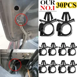 30pcs 10mm Car Wiring Harness Fixing Clips Automotive Accessories Zip Ties Cable Buckle Corrugated Pipe Fastener Multi-Function