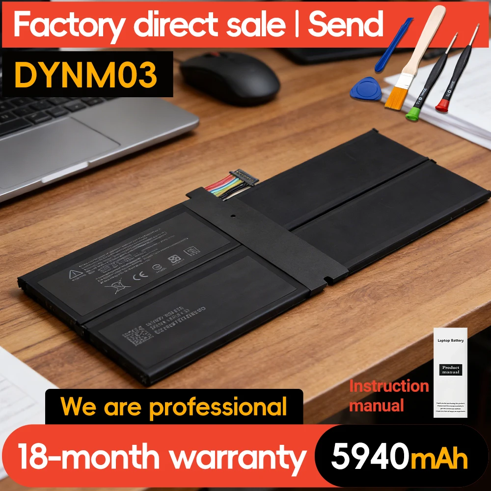 

Аккумулятор для планшета SUOZHAN G3HTA061H DYNM03 для Surface Pro 7 1866 2019 12.3" 7.57V 43.2WH/5940mAh