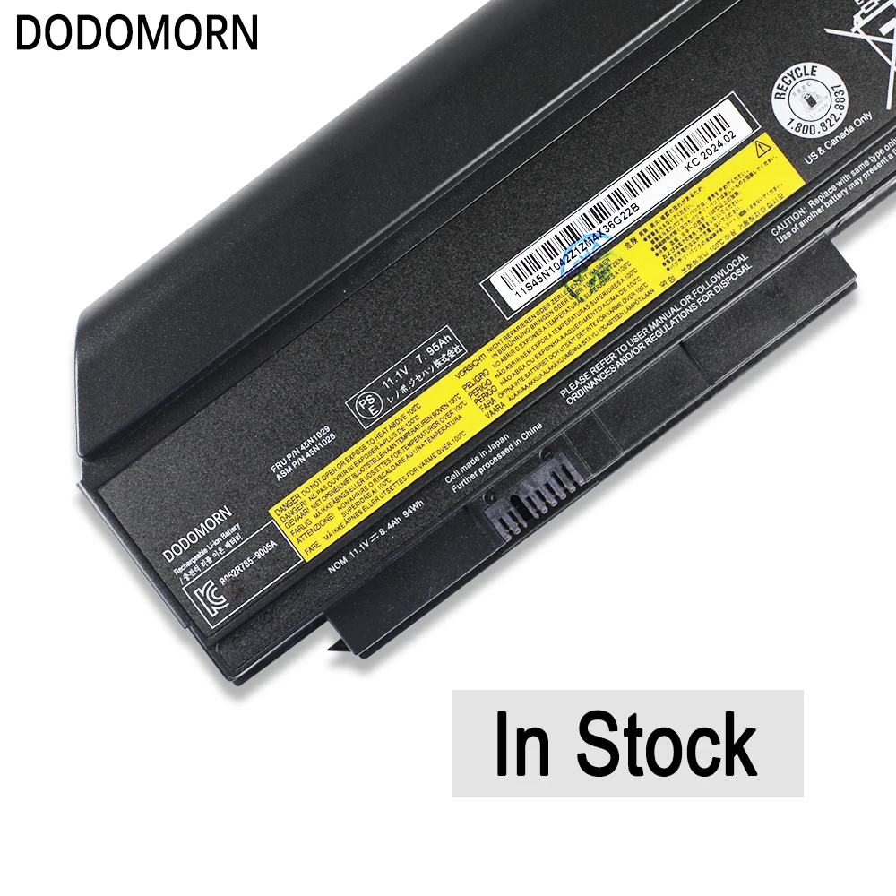 Imagem -04 - Dodomorn-bateria do Portátil para Lenovo Thinkpad X230 X230i Série X230s 45n1020 45n1029 45n1028 44 Plus 45n1022 45n1172 45n1033 94wh