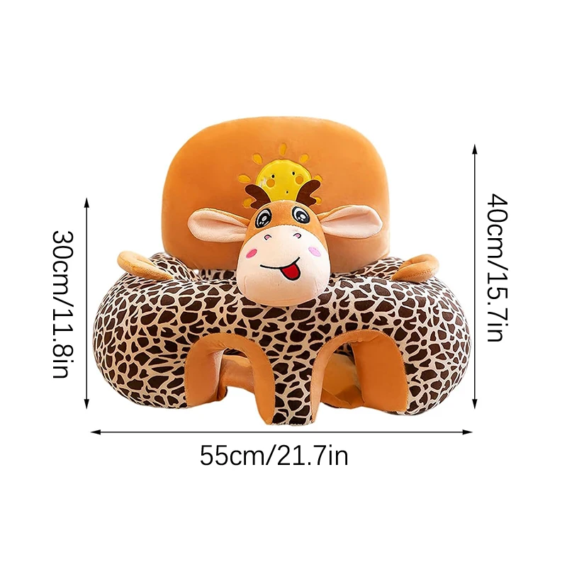 1Pcs Baby Sofa Support Seat Cover Plush Chair Learn To Sit Comfortable Cartoon Toddler Nest Puff Wash No Stuffing Cradle