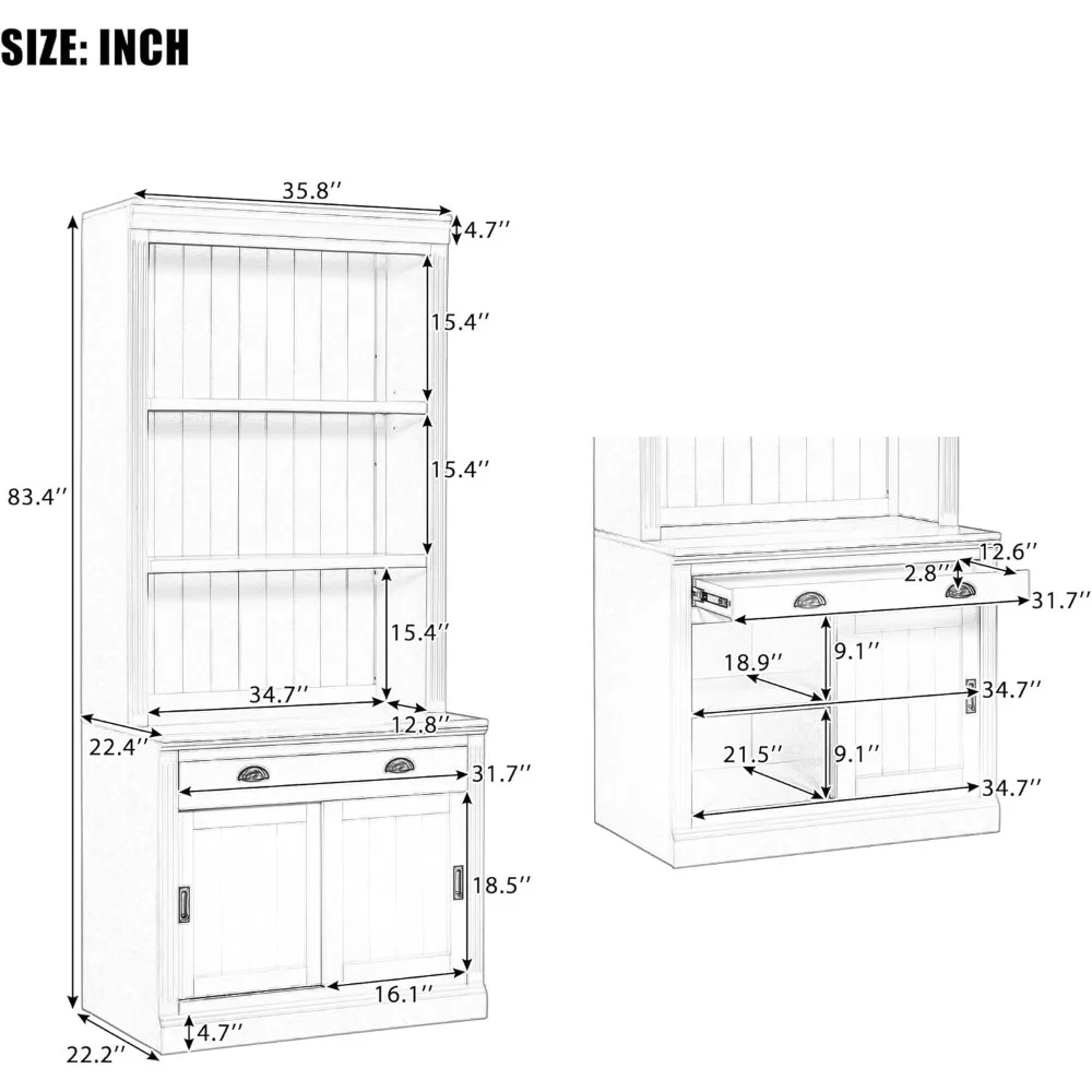 رف كتب حديث طويل مع أبواب منزلقة، خزانة كتب للتخزين، درج واحد، أرفف مفتوحة، تصميم معاصر #2