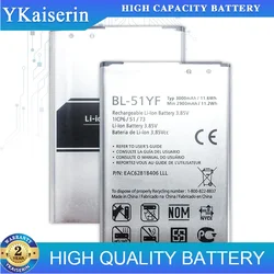 Wysokiej jakości bateria BL-51YF BL51YF BL 51YF 3000Mah do telefonu komórkowego LG G4 H810 H815 H818 F500 US991 VS986 Bateria Baterie