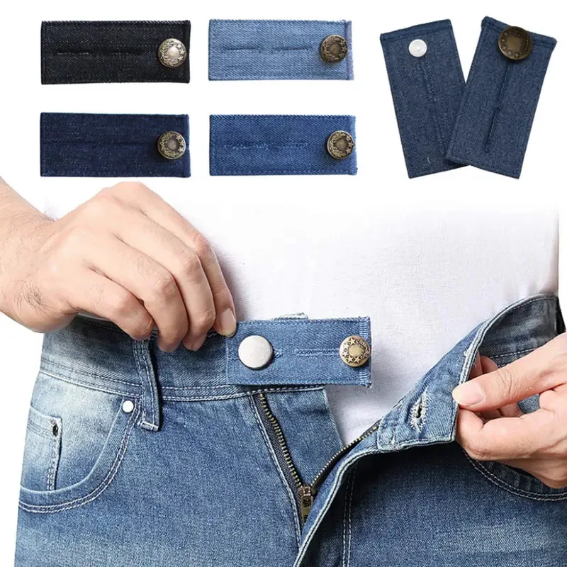 

Denim Belt, Waist Accessory, Denim Buckle, Stretchable Waistband, Adjustable Extension Buckle for Jeans.