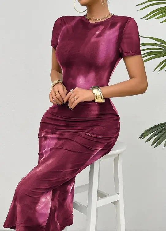 فستان نسائي 2025 الربيع والصيف أحدث الأكثر مبيعا موضة أنيقة قصيرة الأكمام شيونغسام حقيبة الورك تنورة فستان ملابس نسائية #4