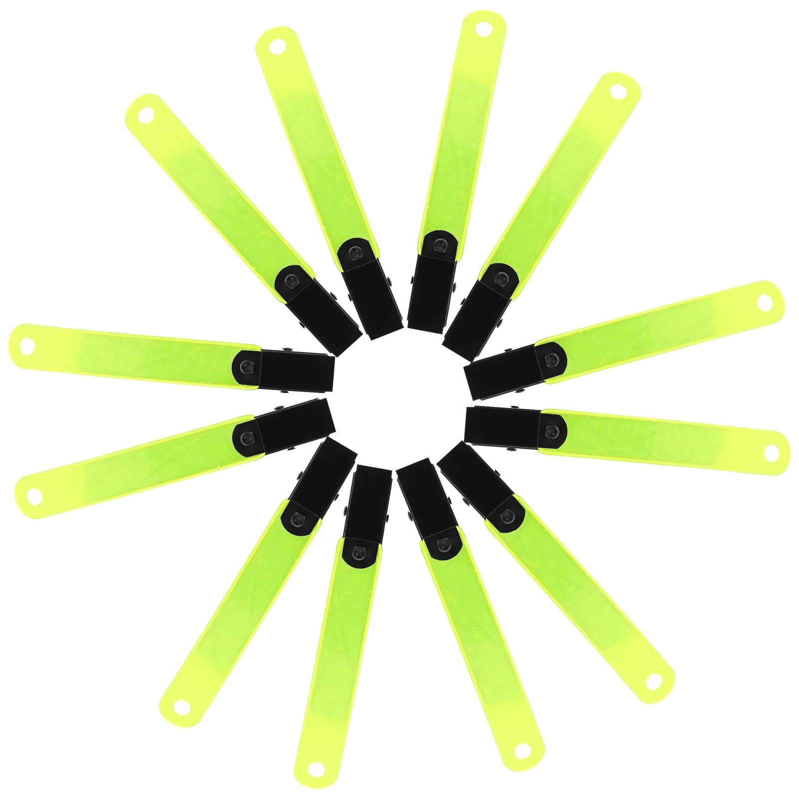 

24pcs Fluorescent Band Clips High Visibility PVC Glow Markers for Archery Night Running Cycling Durable Reflective Trail