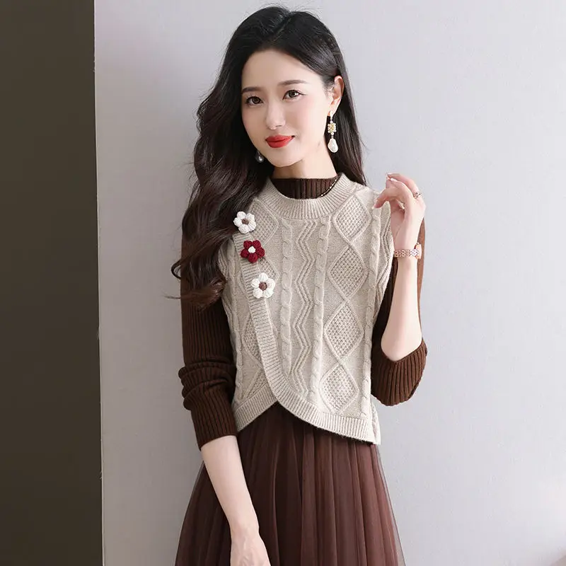 سترات متماسكة للنساء ملابس قصيرة للعمل خفيفة على العرض ملابس على الطراز الكوري صدرية تريكو جديدة Y2k سترات نسائية حمراء