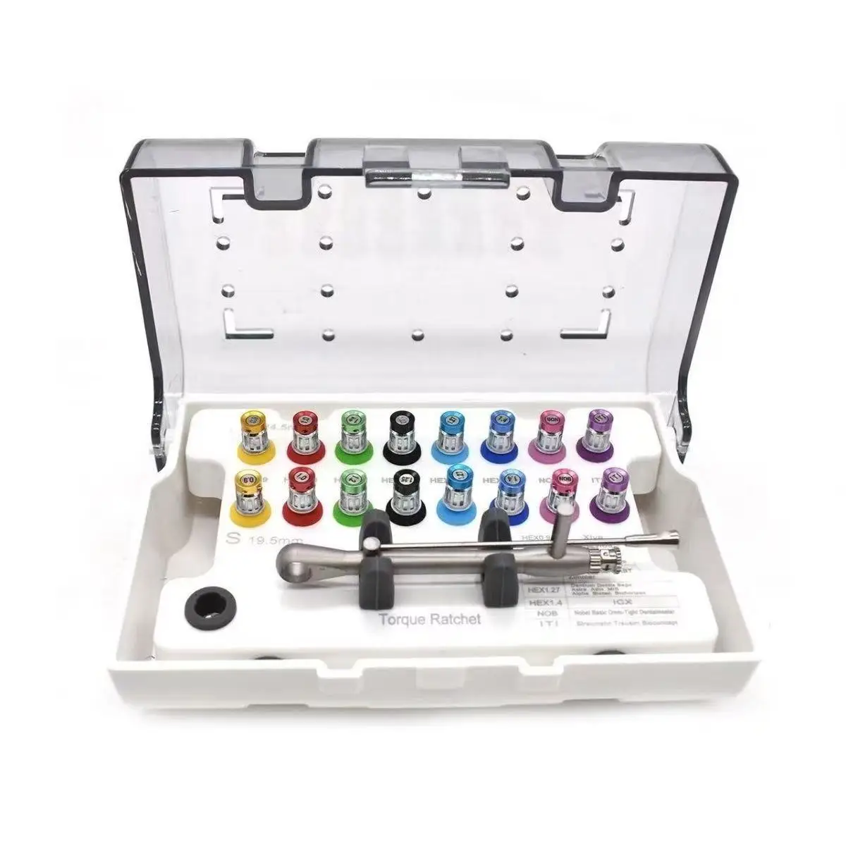 Universal Implant Torque Wrench Kit – Compatible with ITI/DIO/Osstem/Nobel, Includes Screwdrivers