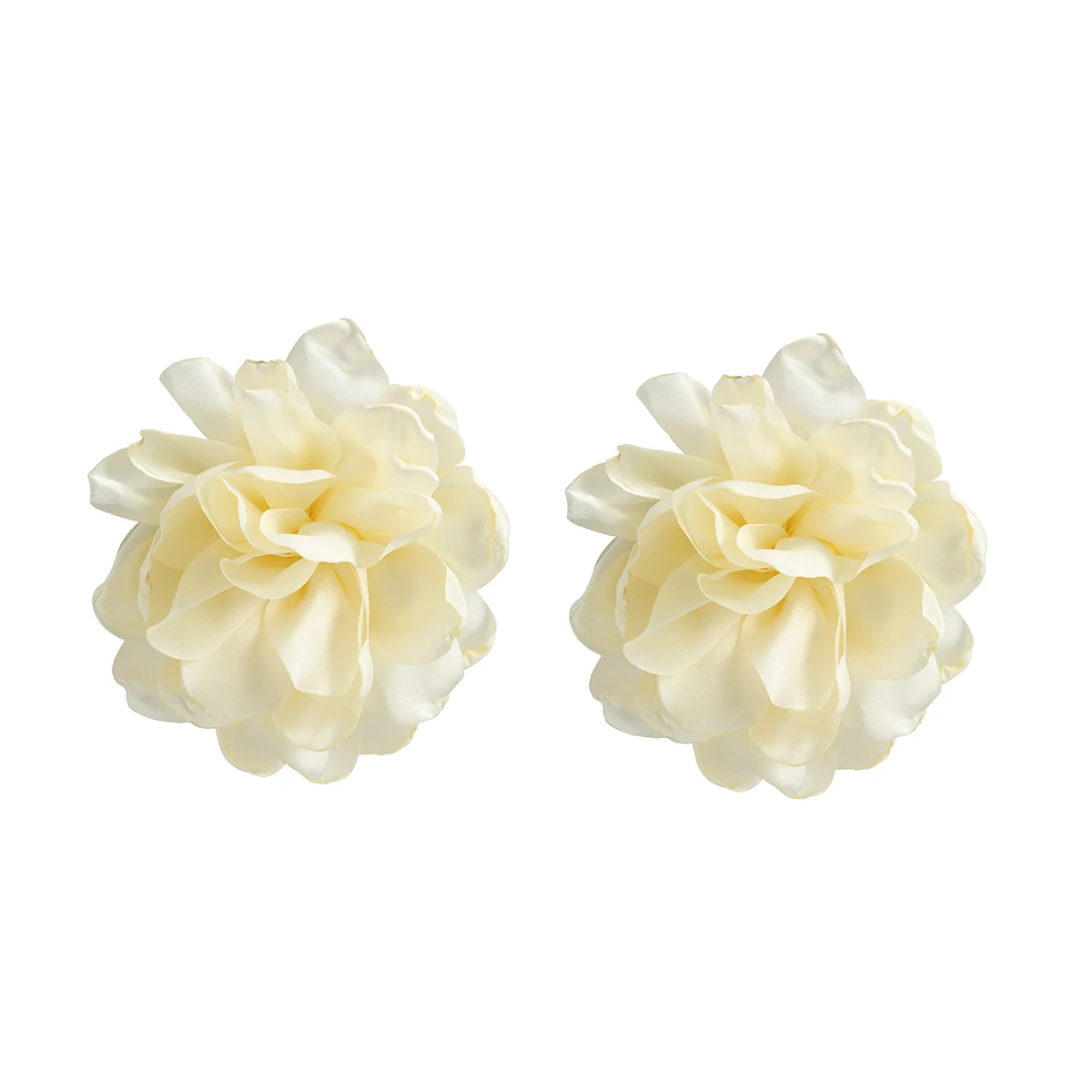 Ingemark Exaggerated Large Fluffy Fabric Flower Stud Earrings for Women Elegant Petal Earring Trendy Y2K Jewelry Wed Accessories