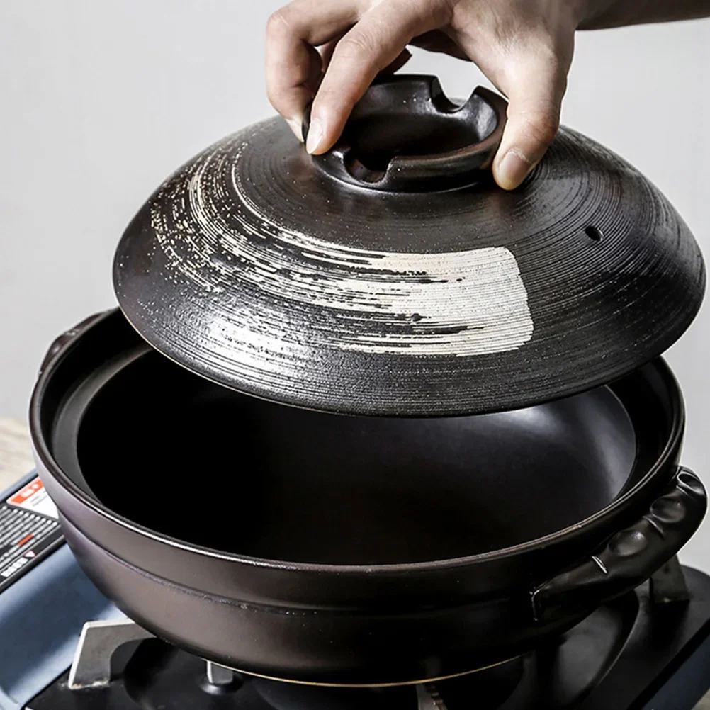 1pc 900ML Ceramic Casserole Stew Pot Ceramic Enamel Soup Pot Durable Cooking Cookware For Home…