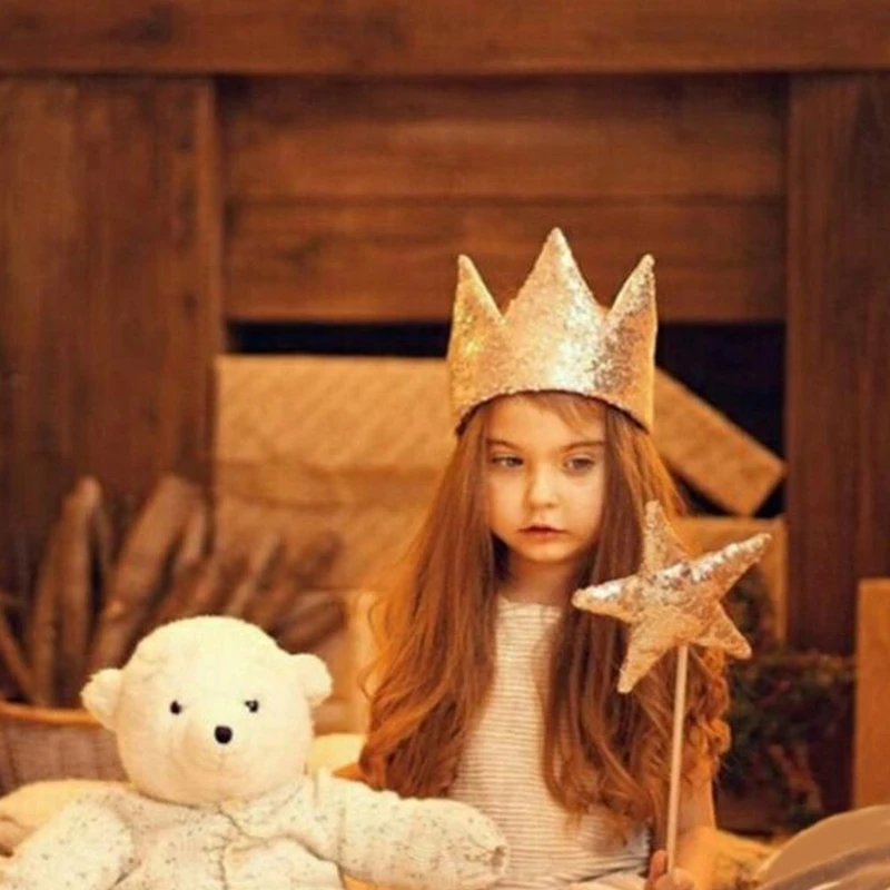 77HD Księżniczka Korona Pałąk Zestaw Magicznej Różdżki na Baby Shower Uroczystości Urodzinowe