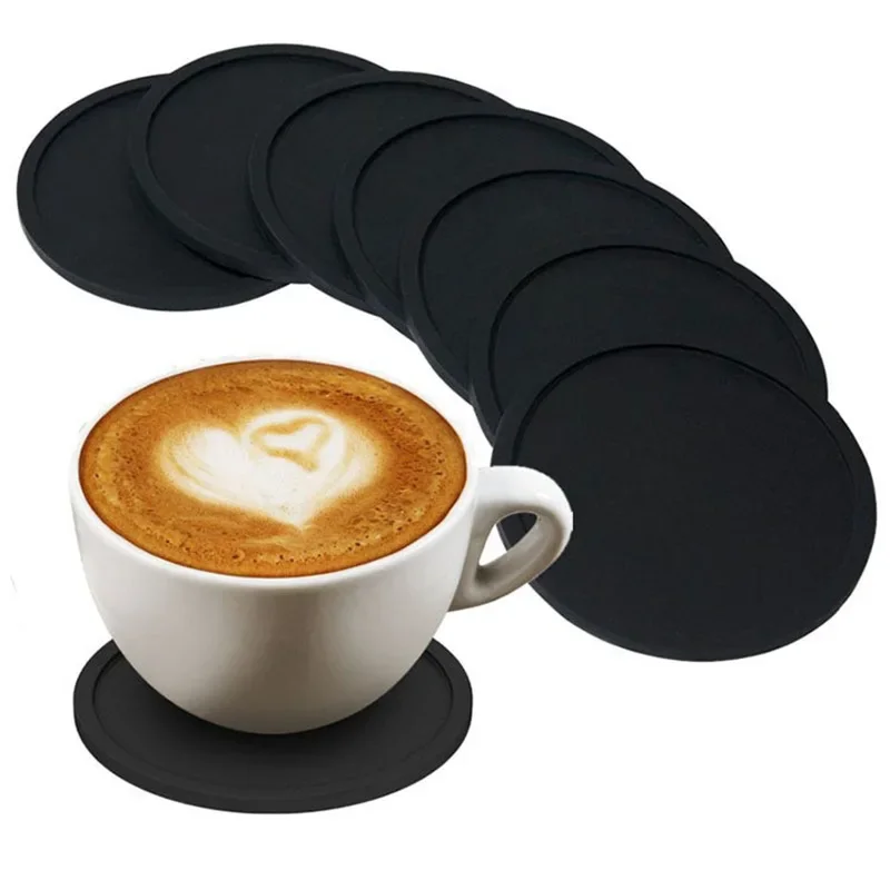 

Non-slip Silicone Drinking Coaster Holder Cup Mat Pad Table Placemats Nonslip Coffeee Kitchen Accessories