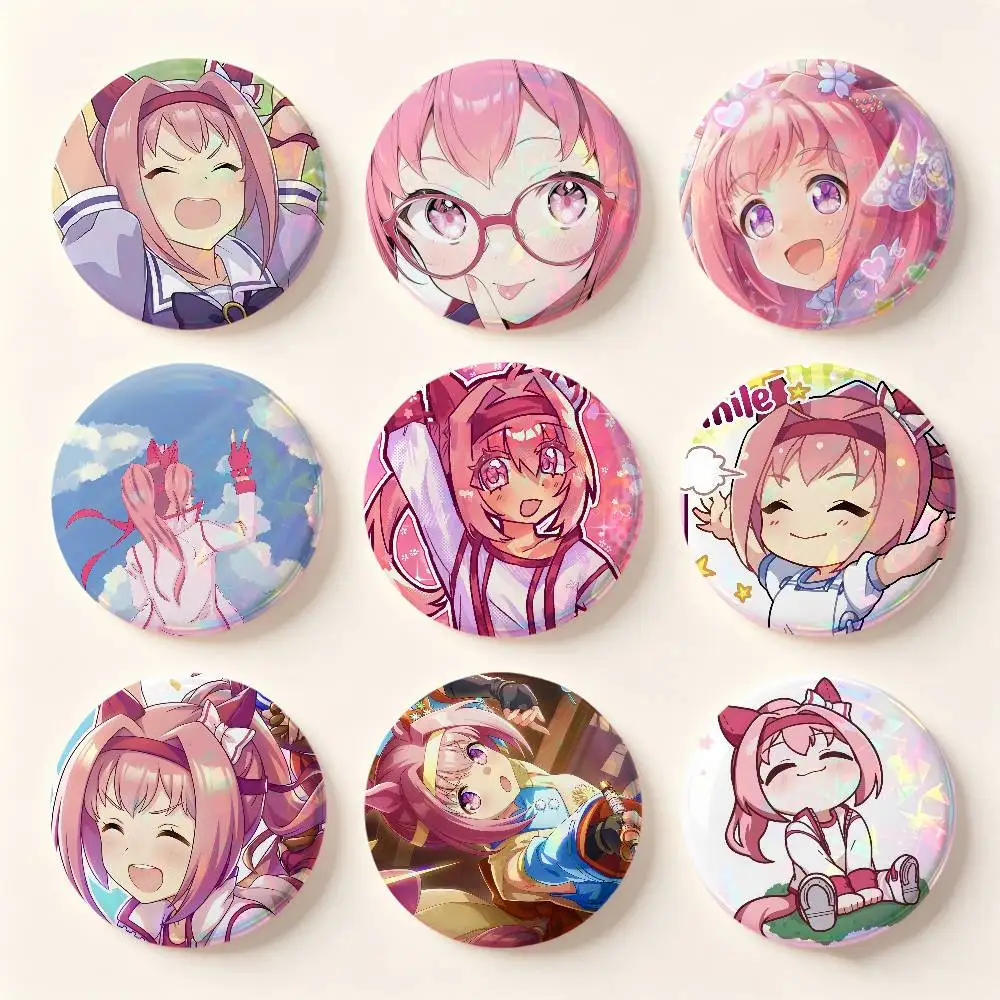 Haru Urara U-Umamusume Badges Button Round Creative Pin Brooch Badge Bag Decor Accessories Fans Collect Friends Gifts