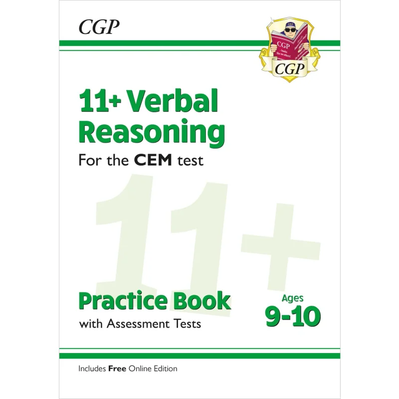

11 CEM Verbal Reasoning Practice Book Assessment Tests Ages 910 With Online Edition CGP Books 9781789081701