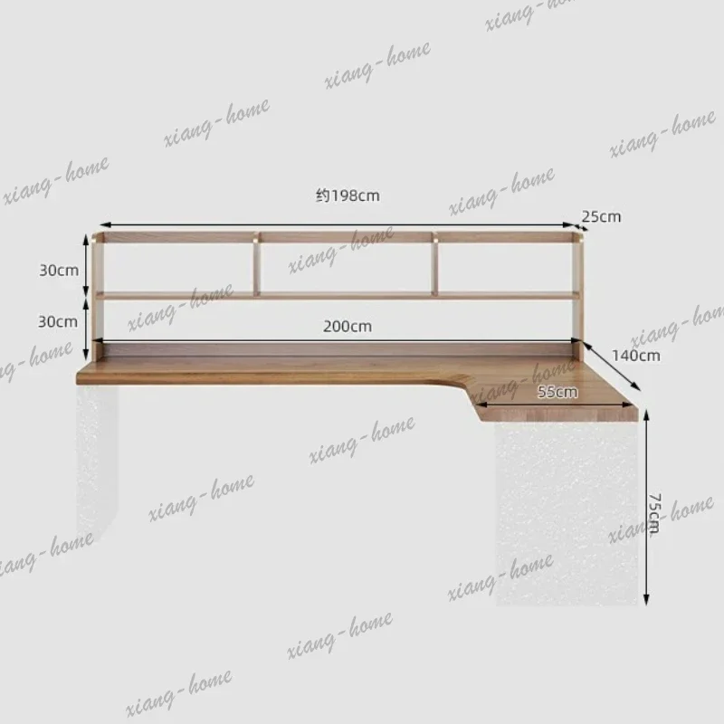 YJ Modern Solid Wood Corner Floating Acrylic Desk Nordic Creative Wall-mounted L-shaped Computer Desk Bedroom Home Furniture FYF