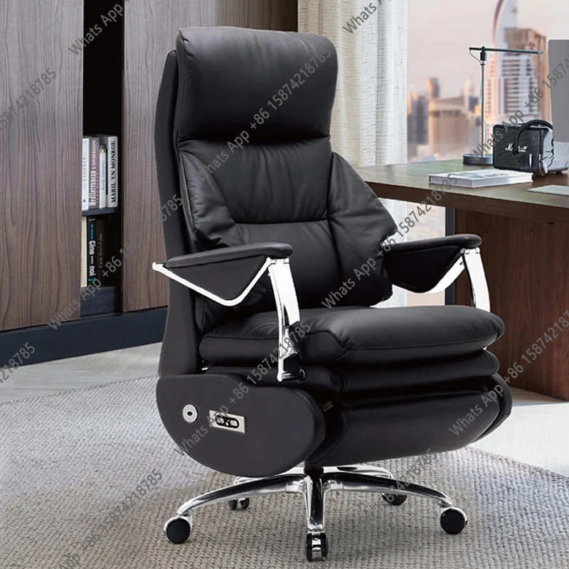 X Chair Gamer Electric Footrest Computer Armchair 7-Point Vibrating Leather Office Chair With Wheels Solid Wood Frame Furniture
