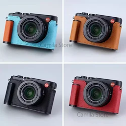 custom cover Photo Camera Genuine leather cowhide Bag Body BOX Case For leica D-LUX8 DLUX8 handgrip Protective sleeve box base