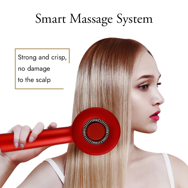 New Fashion Handheld Head Scalp Massager Comb Waterproof Hair Oil Applicator Red Light Therapy Scalp Massager Brush Head Relax