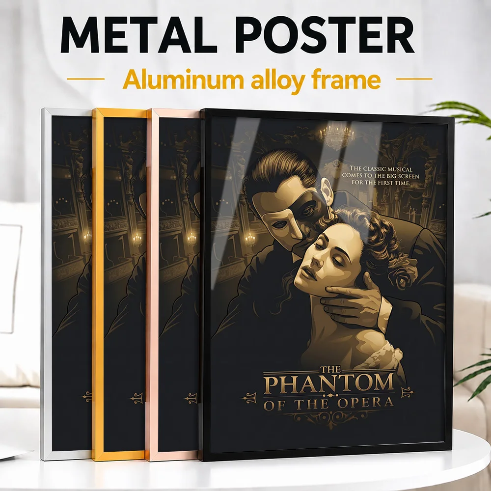 The Phantom Of Opera Movie Framed Metal Print Customized Screen Tribute Wall Art Designed For Story Lovers To Display In Theater