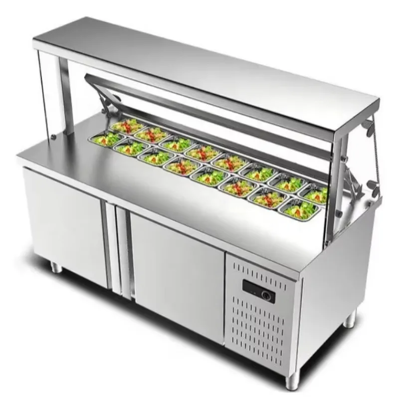 2025 Commercial Salad Bar Fridge New Trending Snack Maker Arrivals Air Cooling Technology Competitive Price