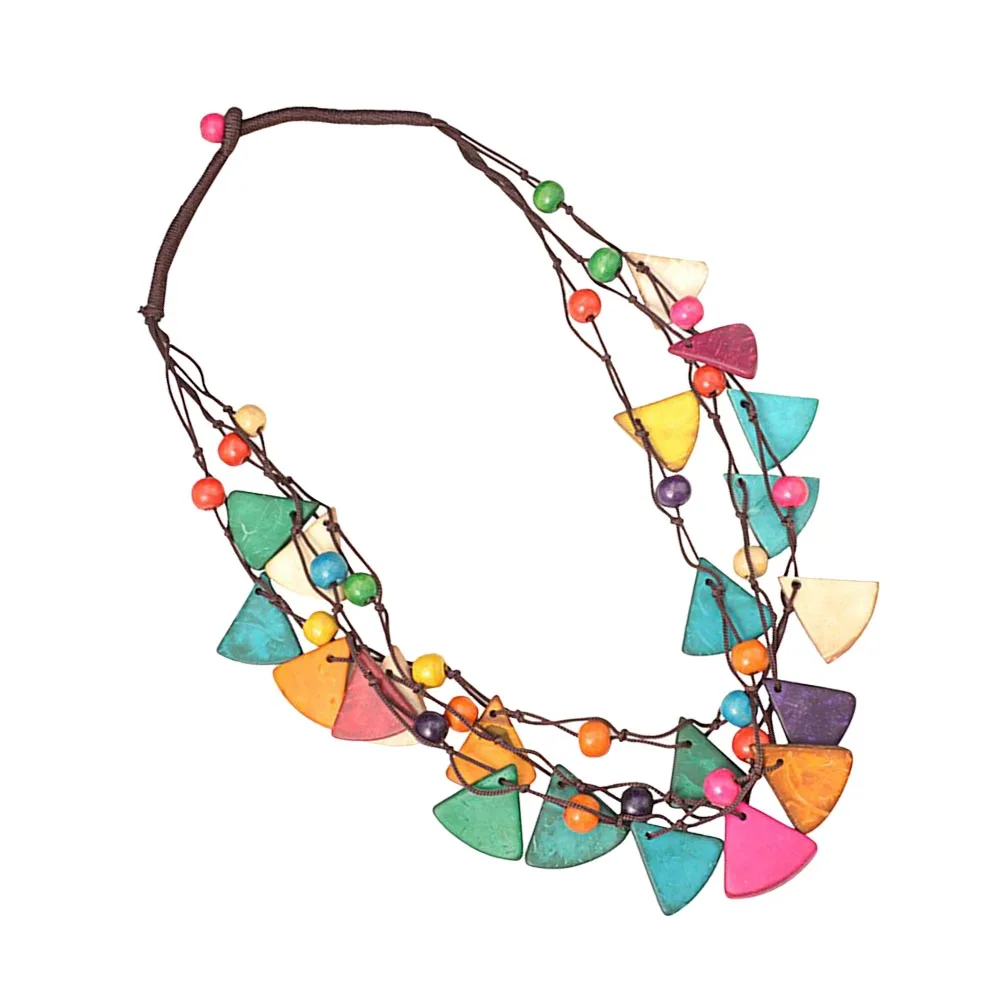 

Triangular Three Layer Geometric Necklace for Women Bohemia Style Fashion Pendant Multi-Layer Collarbone Chain Ladies Daily