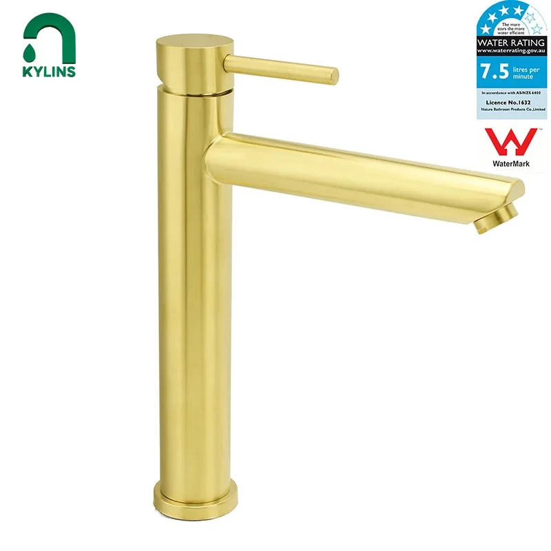 KYLINS Bathroom Furniture Washbasin Mixer Bathrooms Brushed Gold Shower Faucet for Kitchen Sink Water Tap Tote Basin Faucets