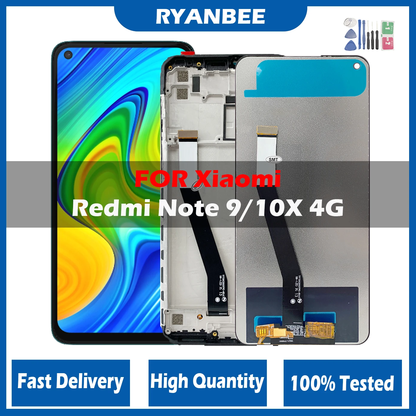 

ЖК-дисплей 6,53 дюйма для Xiaomi Redmi Note 9, сменный ЖК-экран для Redmi 10X, 4G, M2003J15SG, запчасти для M2003J15SC, оригинал