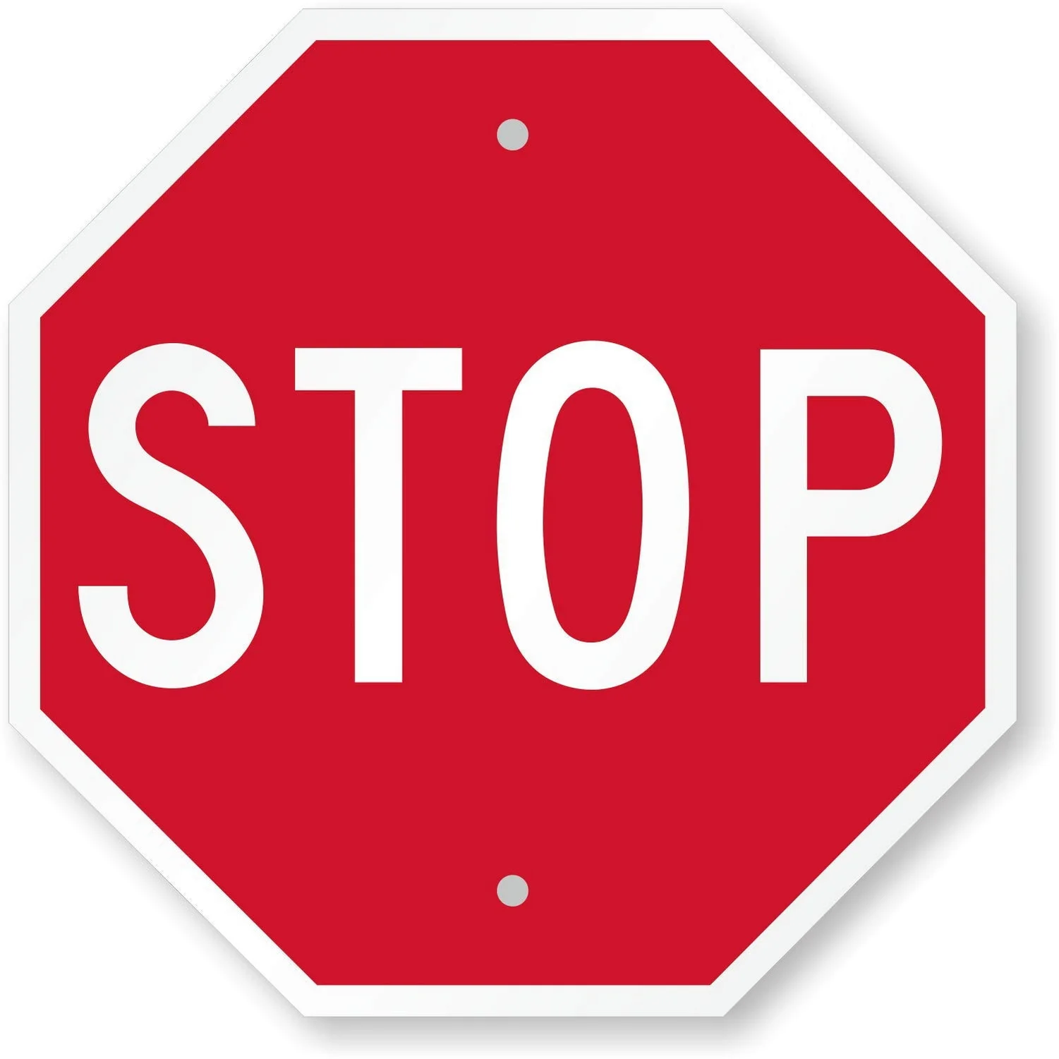 SmartSign Security Alert Sign Octagon Stop Warning Sign Rust Free UV Protected Metal Tin Signs Indoor/Outdoor Use 12x12 Inches