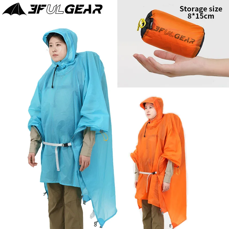 3F Ul GEAR Три в одном Профессиональный плащ для альпинизма и пешего туризма, обновленный легкий и портативный плащ с полями, около 200 г.