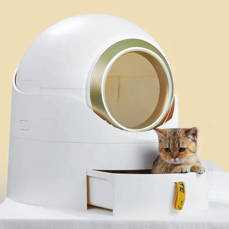 

Customize Luxury Large Enclosed Automatic Cat Litter Toilet Auto Smart Intelligent Self Cleaning Cat Litter Box For Cat