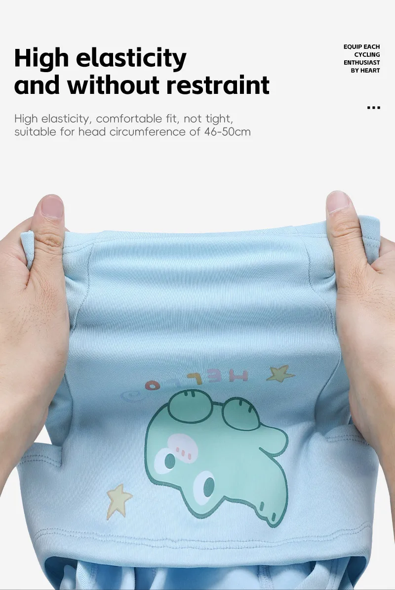 WEST BIKING Winter-Sturmhaube für Jungen und Mädchen, winddichte Thermo-Gesichtsmaske zum Radfahren und Skifahren, weiche Fleece-Cartoon-Helmunterlage. – Detail 5