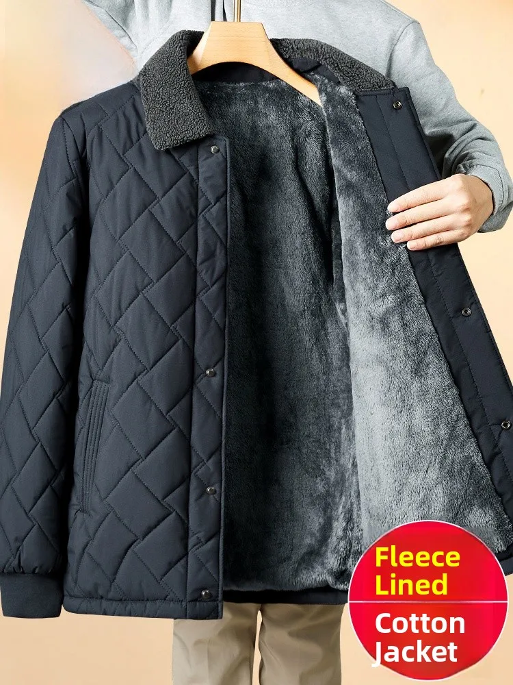 

Pierre Cardin Men's Thiened Fce Lined Cotton Jaet Autumn Winter Warm Outerwear Casual Sle Long Sve Button up Coat