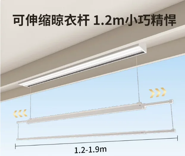 Smart Electric Laundry Dryer with Automatic Wall Lift Remote Control Clothesline Hanger and Drying Rack