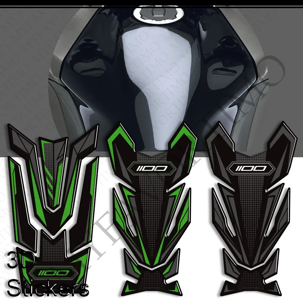 Accessories For Kawasaki Versys 1000 1100 SE LT 3D Epoxy Tank Pad Resin Front Fairing & Tank Stickers Decals Protector Kit
