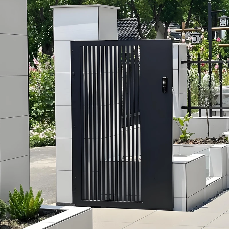 Electric Gate  Modern Design Exterior Villa Garden Automatic Aluminum Folding Gates Smart Courtyard Gates Custom Material