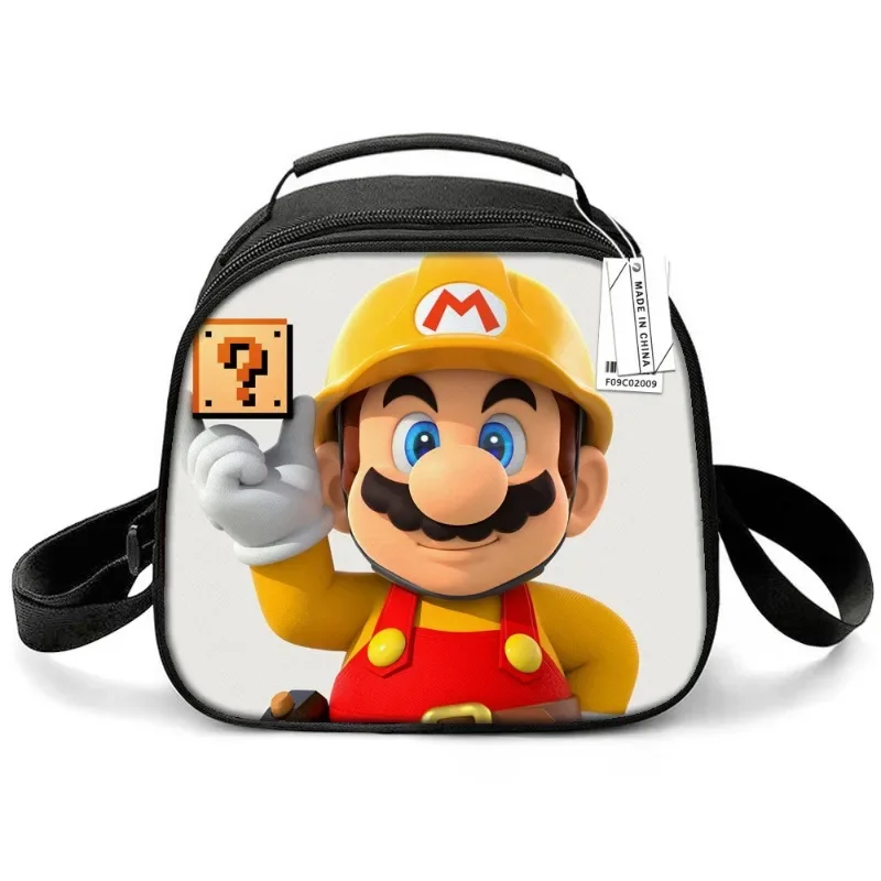 Super Mario Lunch Bag Cartoon bambini scuola elementare isolato Lunch Box bambini portatile Anime Thermal Bag ragazzi ragazze regali