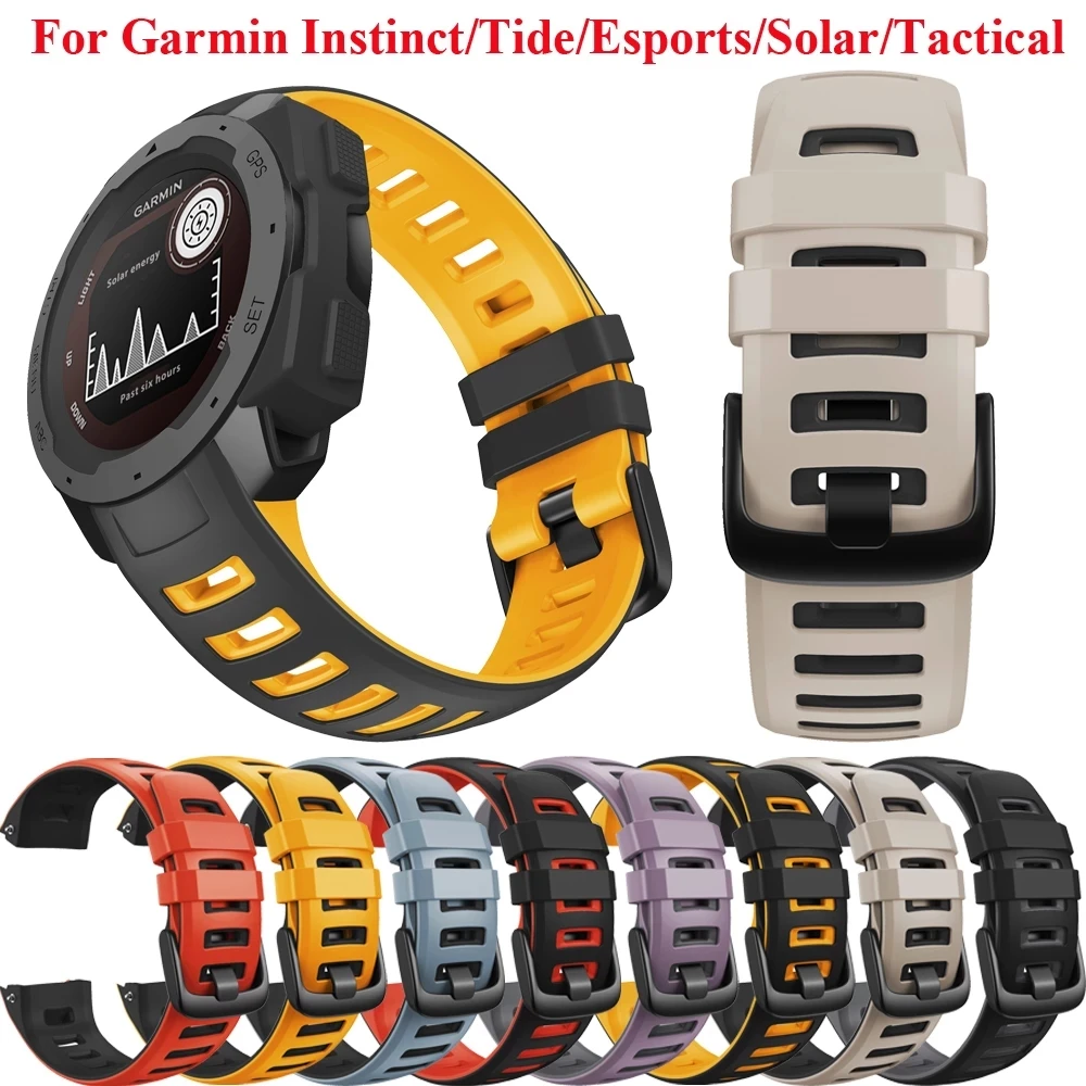 Silicone Smart Watch Band Strap for Garmin Instinct Replacement Watchband Instinct Tide/Esport/Solar/Tactical Wristband Bracelet