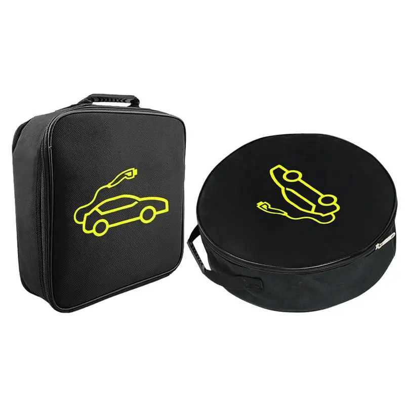 

Car Charging Cable Storage Bag Carry Bag For Electric Vehicle Charger Plugs Sockets Jumper Cables Equipment Container Case