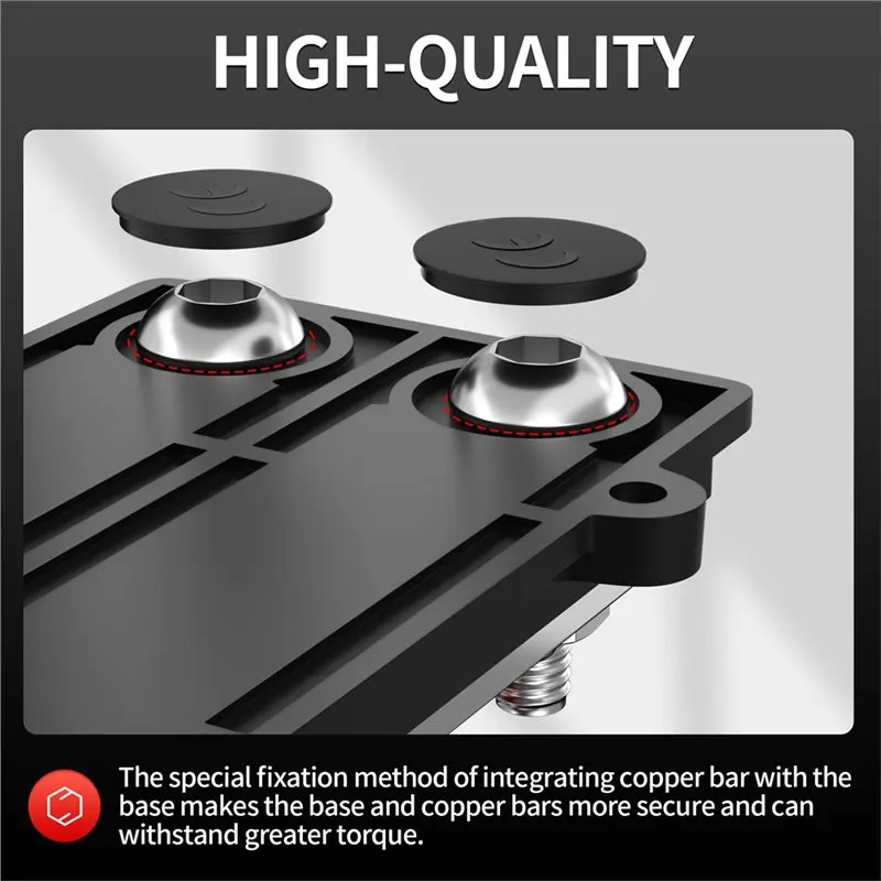 SOFT-M8 Studs 250A Dual Bus Bar 12V Power Bus Bar With 12 X 5/16