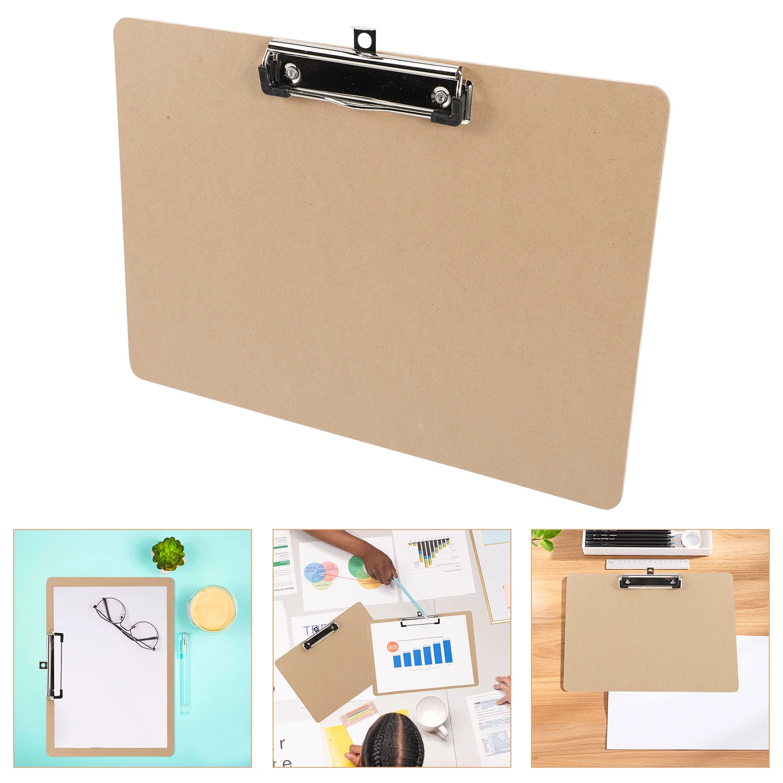 2Pcs Portable Clipboard Thickened Writing Board Office Document Clip Multi Function File Organizer Writing Support