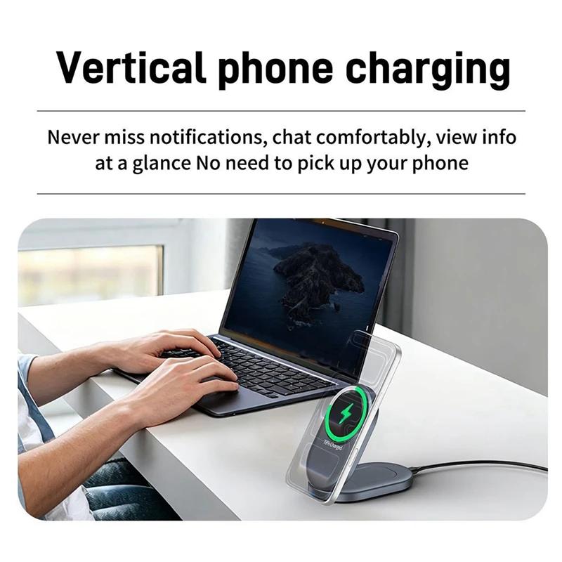 Super Deal -Portable Phone Foldable Magnetic 25W Wireless Charging Station Qi2.2 Stand Fast Charging For 17