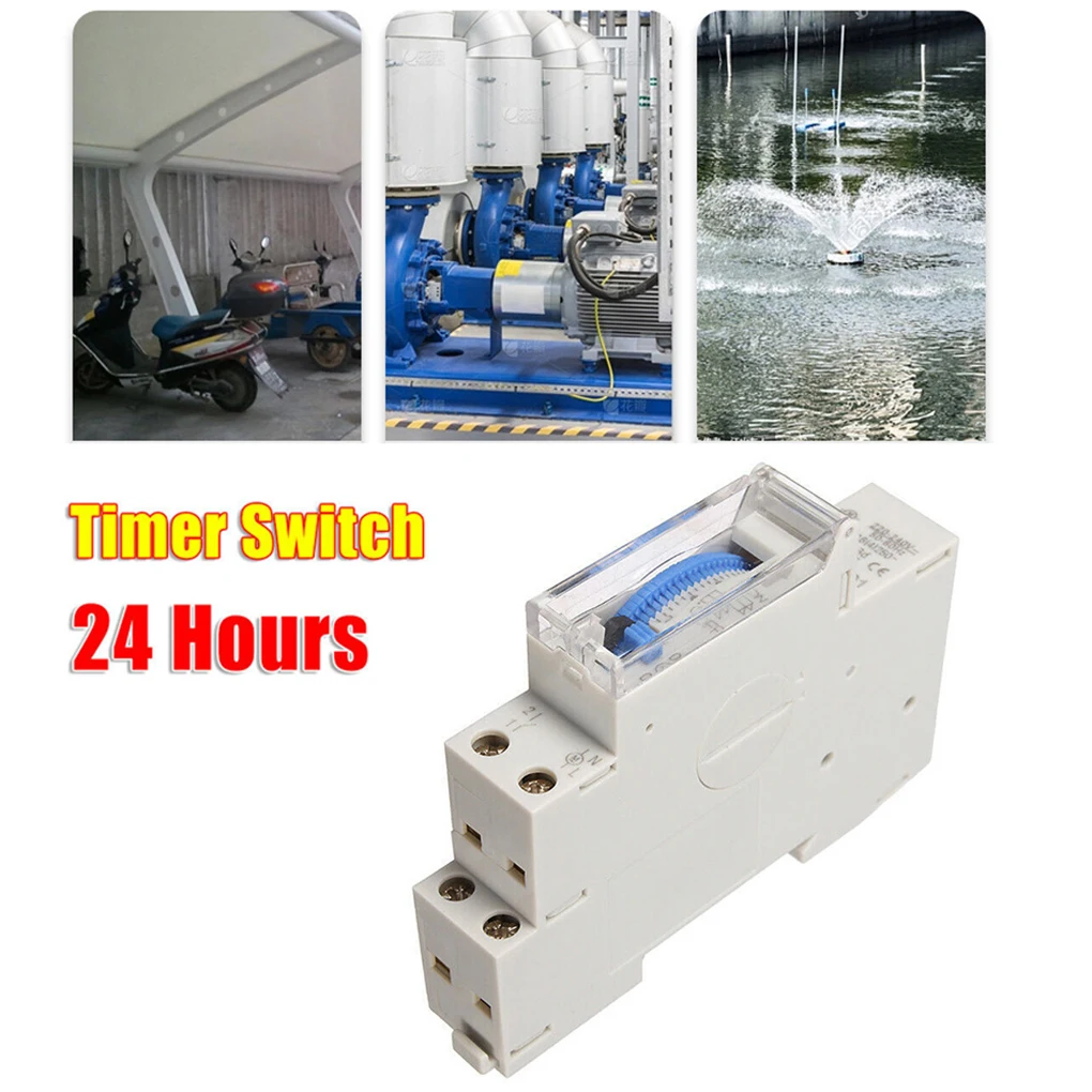 

24 Hours Mechanical Programmable Din Rail Timer Switch Relay Switch Relay Switch 24 Hours Din Rail