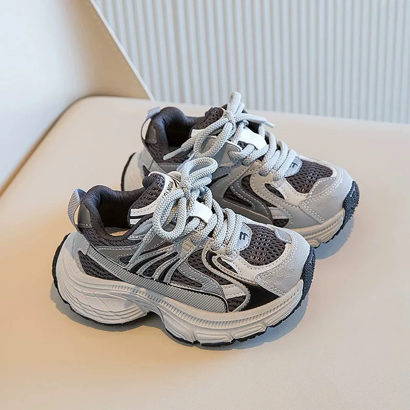 

Classic Girls' Casual Shoes Student Sports Shoes New Chunky Dad Shoes Children's Mesh Running Shoes Breathable and Non-slip
