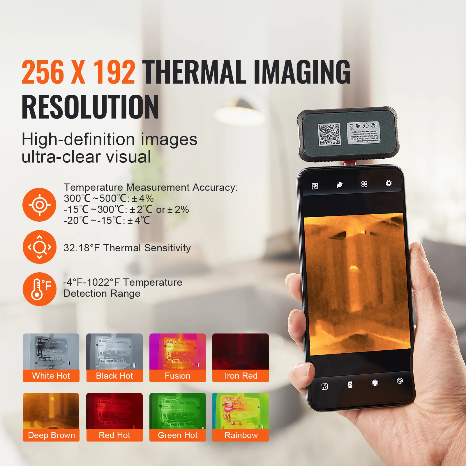 SucceBuy Thermal Imaging Camera 256 x 192 IR Resolution Thermal Imager 25Hz Refresh Rate Thermal Camera for Android Tablet