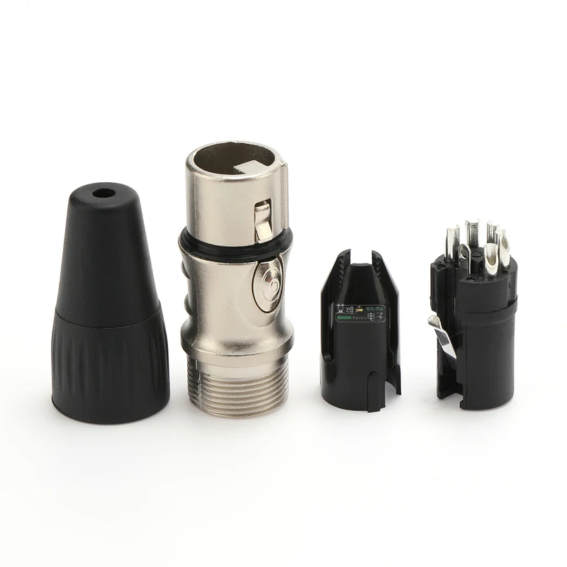 5-Pin XLR Audio-Steckverbinder Männlich Weiblich für Mikrofon, Studiomixer, DJ-Equipment - Symmetrischer Abgeschirmter Professioneller Audio-Anschluss – Detail 12