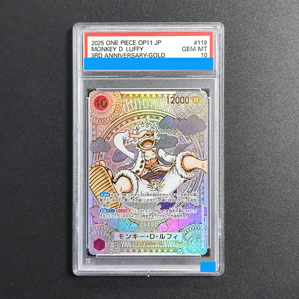 Tarjeta Proxy DIY 2025 ONE PIECE OP11 JP MONKEY D. LUFFY 3RD ANNIVERSARY-GOLD 119, Tarjeta de Valoración 10 Mt, 10 Etiquetas para Tarjetas, Tarjetas de Regalo, Juguetes