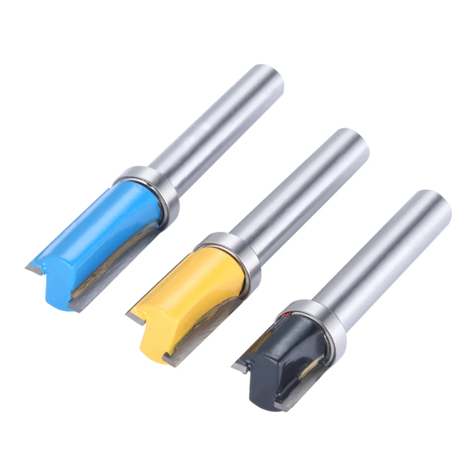 1Pc 8mm Shank Milling Cutter Wood Carving Flush Trim Router Bit Pattern Bit Top Bottom Bearing 1/2\